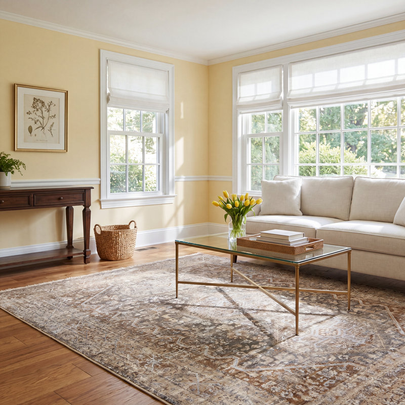 Birch Lane™ Clemente Tan Taupe Oriental Rug & Reviews | Birch Lane